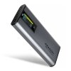 AXAGON EEM2-SD2 Obudowa zewnętrzna aluminiowa bezśrubowa USB-A/C 3.2 Gen2 M.2 NVMe/SATA display LCD